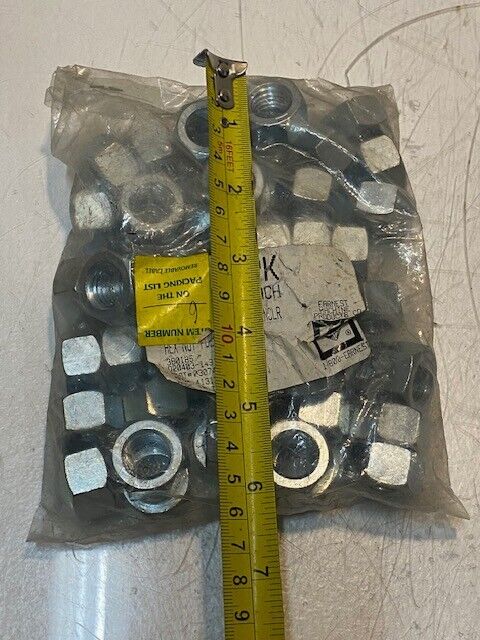 BAG OF 50 EARNEST MACHINE PRODUCTS HEX JAM NUTS 5/16-18 GR5 J995 ZNCLR