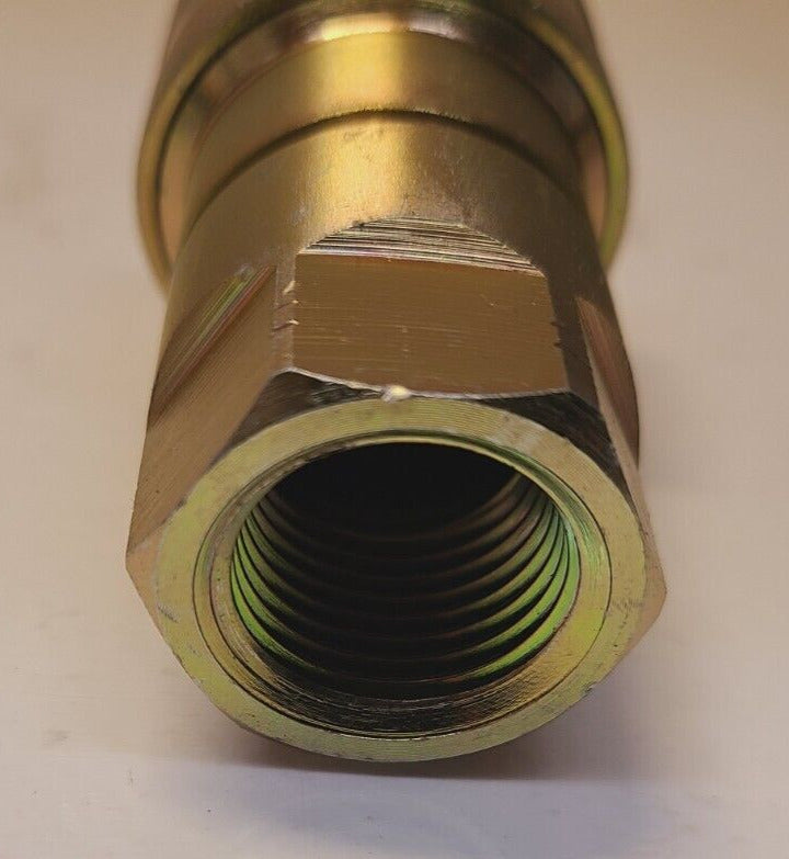 2 Quantity of Brass Hydraulic Quick Connect Hose Couplings 3/4" (2 Qty)
