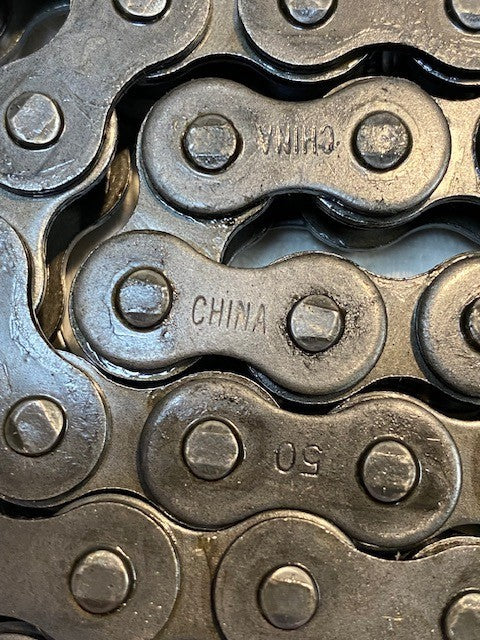 FR 50 China Riveted Roller Chain 66" Long Power Transmission Drive Chain