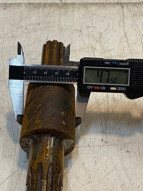 Primary Shaft 8-1/2" Long 22mm Thread 27mm 10-Spline 48mm OD