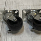 2 Pack of Standard Plate Casters 105mm Base 75mm OD 32mm Treadwidth(2 Quantity)
