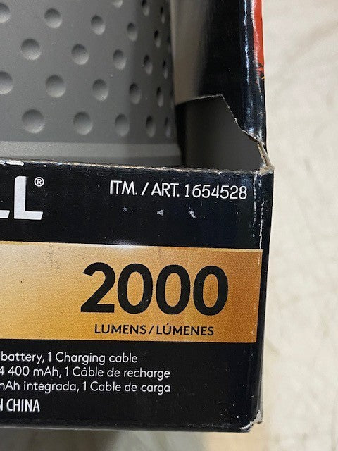 Duracell 2000 Lumens Tri-Power Rechargeable Lanter 1654528 w/ Box