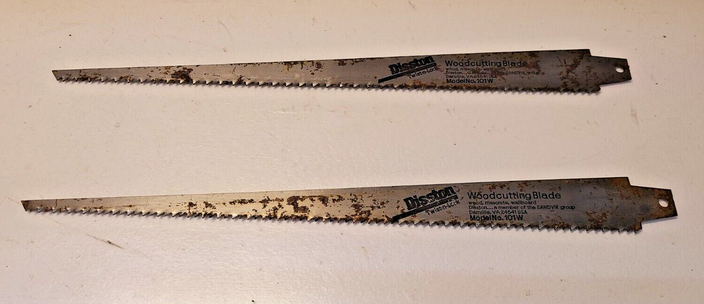 2 Qty. of Disston Woodcutting Blade Saw Blade Sharp Teeth Model # 101W (2 Qty)