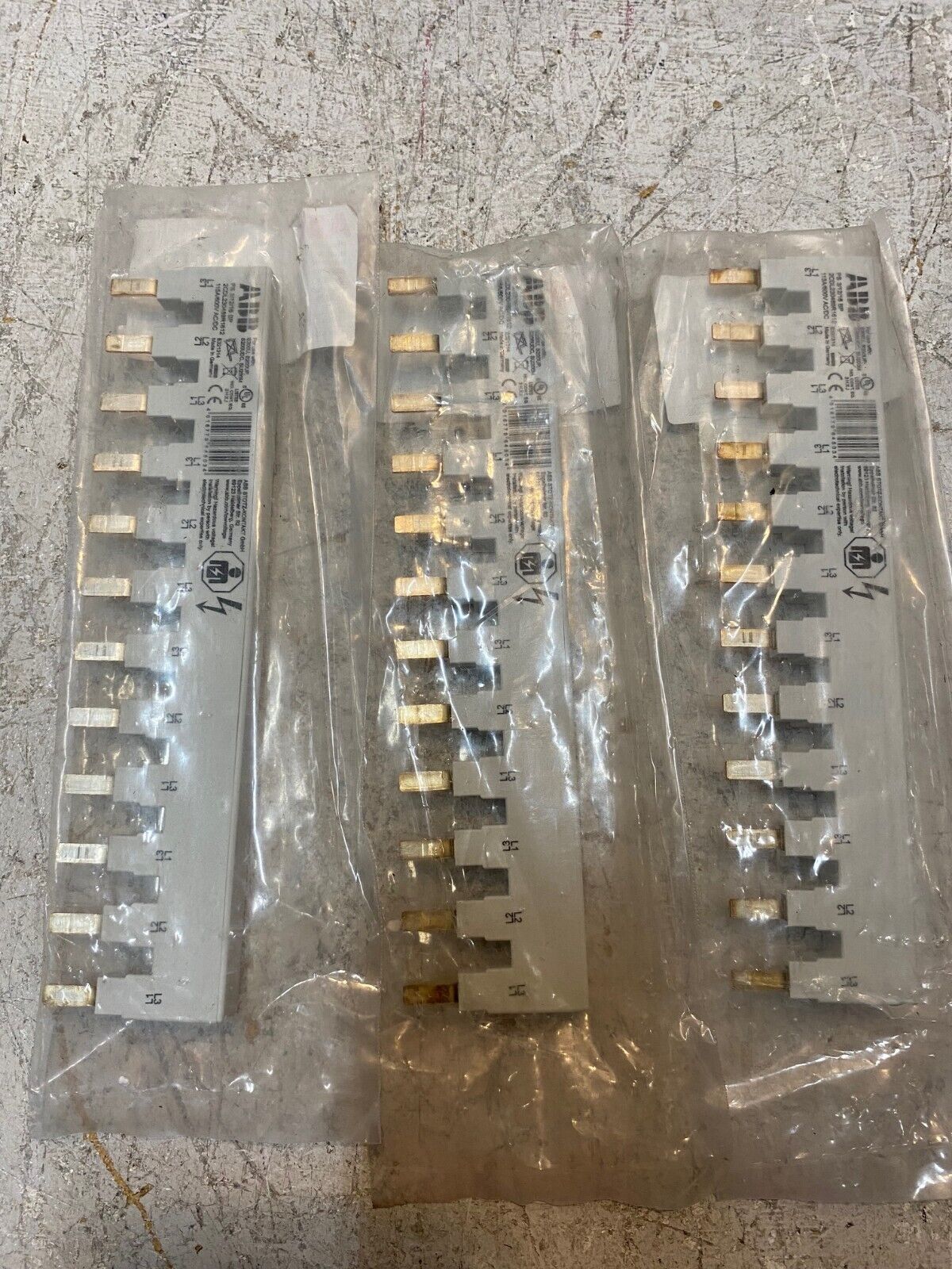 3 Quantity of ABB Miniature Circuit Breaker Busbar Controls PS3/12/16BP (3 Qty)