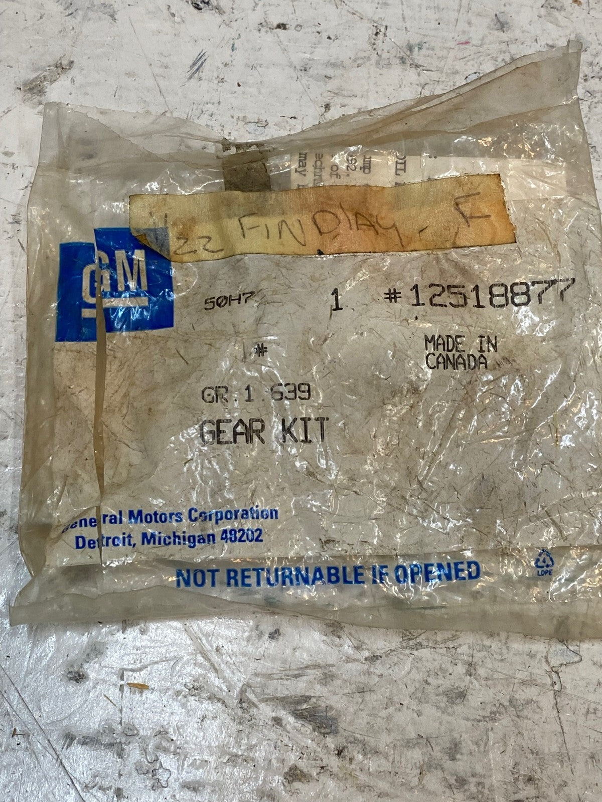 2 GM Gear Kit Assemblies 12518877 (2 pack)