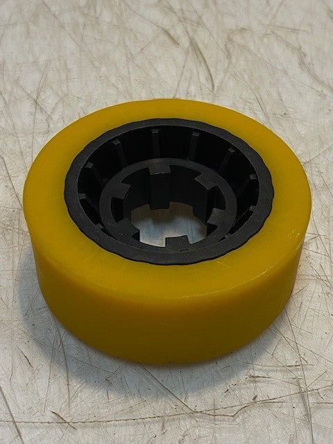 2 Quantity of Yellow Rubber Wheels 1347963 for Delta 36-865 Power Feeder (2 Qty)