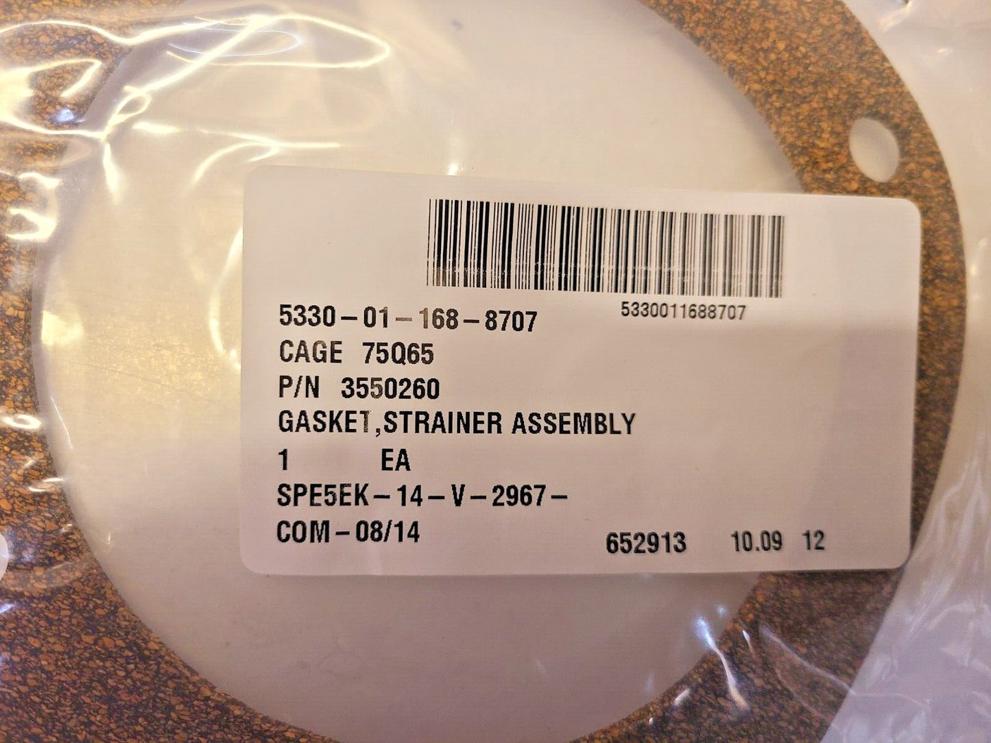 3 Qty. of Gaskets TRANS FILTER 9HR358 | 2CP565 | STRAINER ASSY 3550260 (3 Qty)