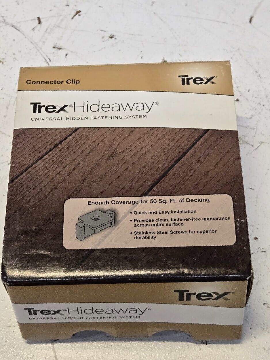 Trex Hideway Connector Clip Box 652835063448 | 90 Clips 50 Square Foot Coverage