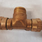 2 Qty. of Mueller Brass Service Tee 110 CTS Ends 3/4 x 3/4 x 1 | H-15381 (2 Qty)