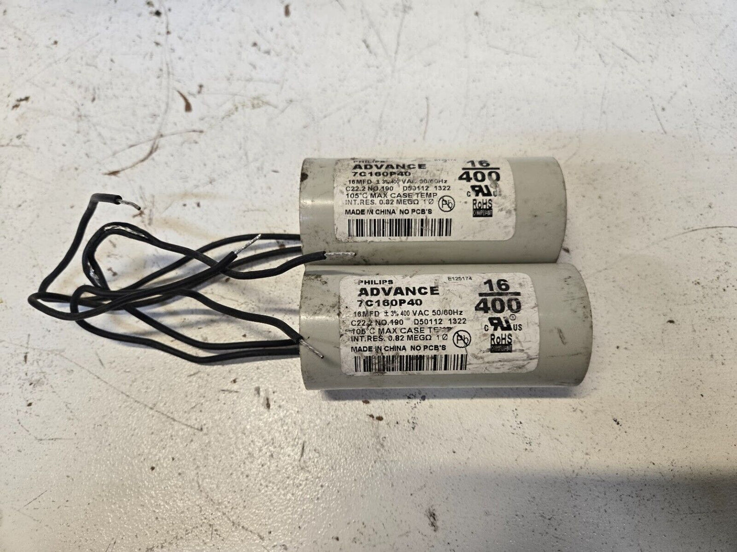 2 Quantity of Phillips Advance 7C160P40 Capacitor See Description (2 Quantity)