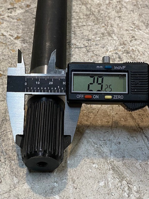 SurTrack Axle Shaft CH-8035-12144 | 23-1/4" Long 29mm 27-Spline End 23mm Thread