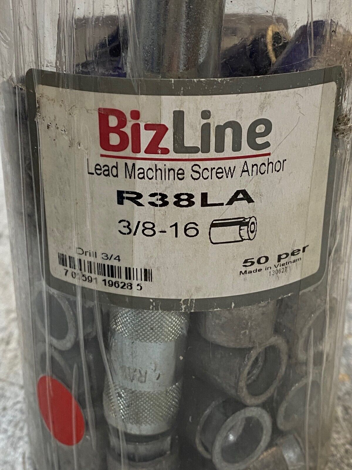 50 Qty of BizLine R38LA, 3/8-16 Lead Machine Screw Anchors (50 Quantity)