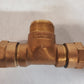 2 Qty. of Mueller Brass Service Tee 110 CTS Ends 3/4 x 3/4 x 1 | H-15381 (2 Qty)