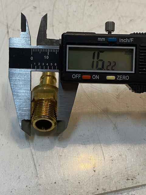 19 Quantity of Hose Barb Couplings 47mm L 16mm Thread 10mm Tip 10mm ID (19 Qty)