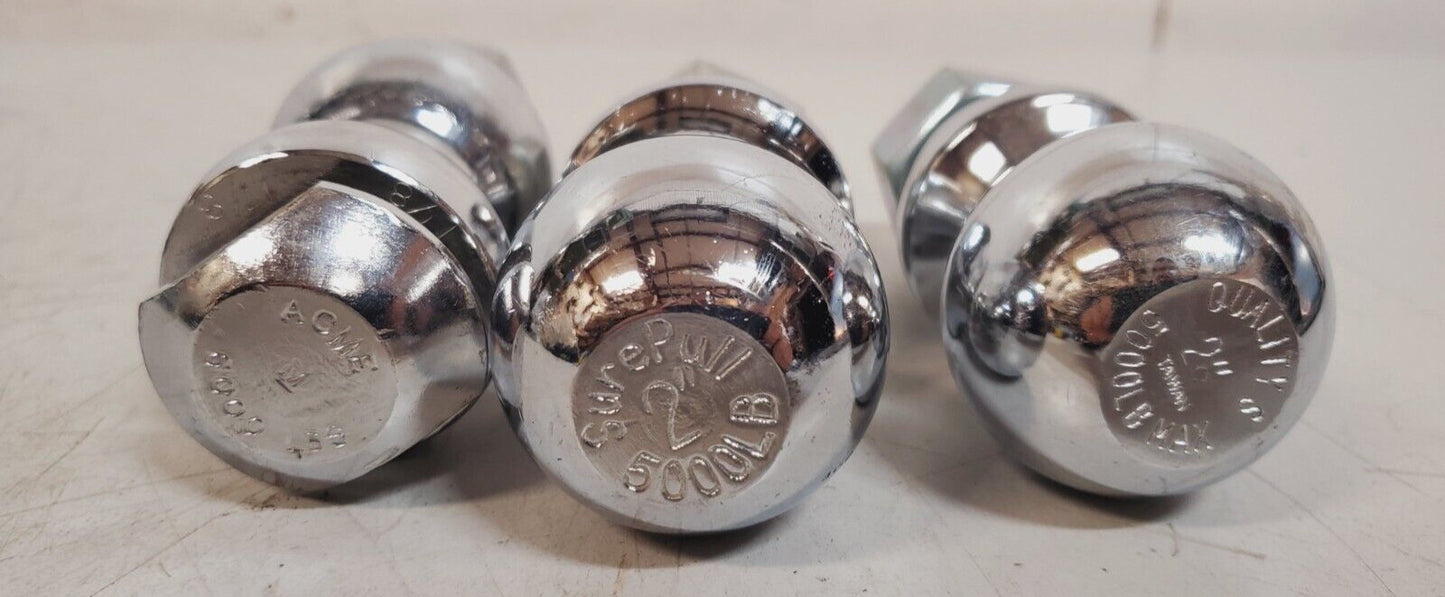 3 Qty. of Acme SurePull Quality S | Hitch Balls 2" | 5000 & 6000 Lb  (3 Qty)