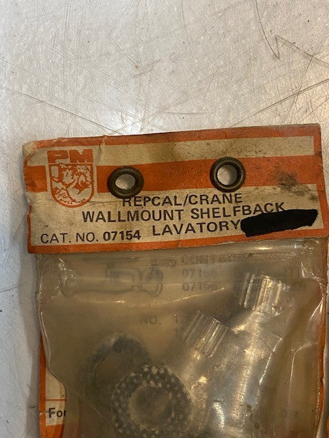 4 Quantity of P&M Cat. No. 07154 Repcal/Crane Wallmount Shelfback (4 Quantity)