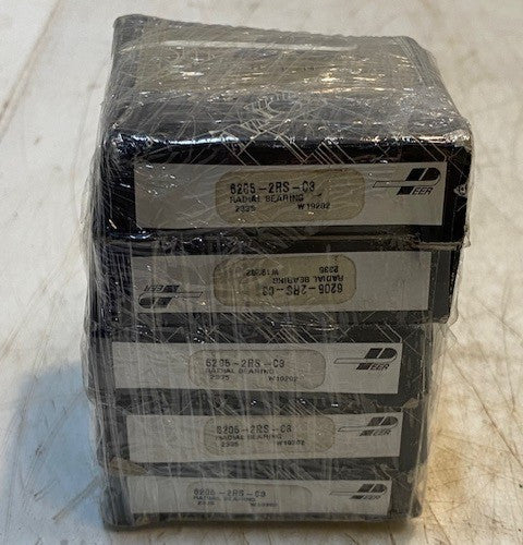 5 Quantity of Peer Radial Bearings 6205-2RS-C3 | 25x52x15mm (5 Quantity)