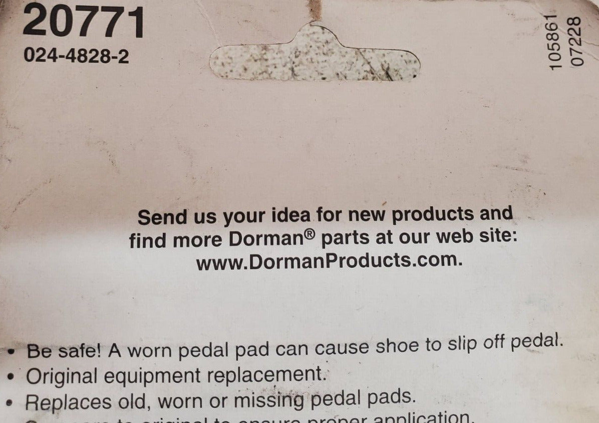 4 Quantity of Dorman Brake Pedal Pads 20771 GM models 2002-73 (4 Qty)