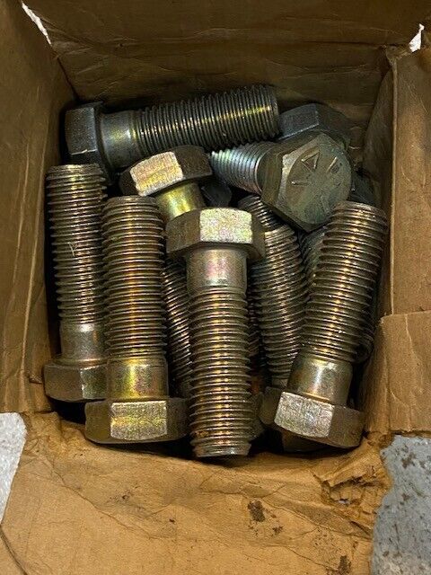 Box of 25 Quantity of 5305-00-425-2662 Brass Hex Bolts 2-1/2" Length 3/4" Thread