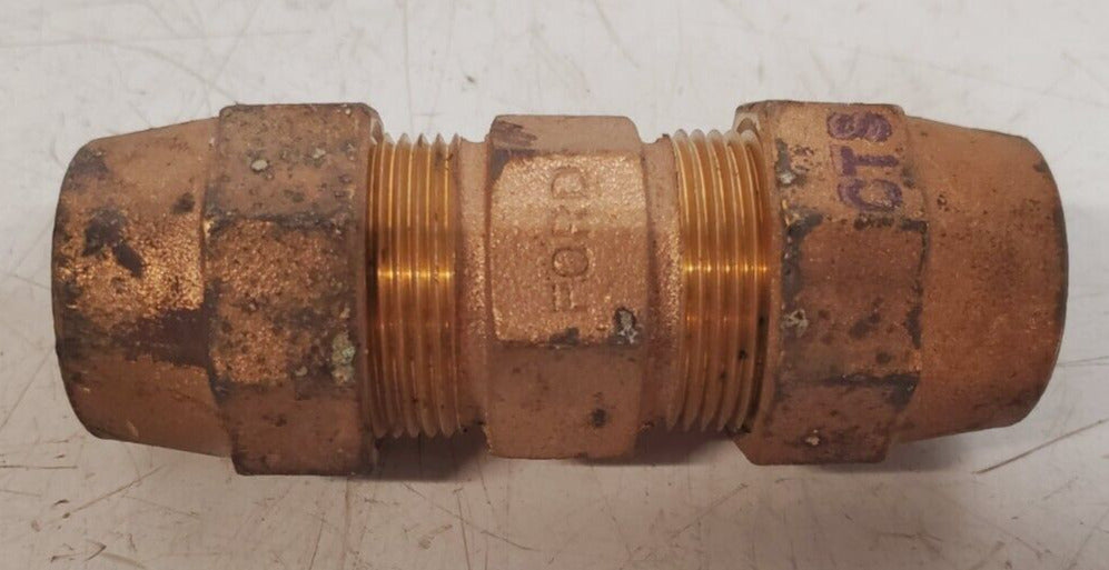 3 Quantity of Ford 1" Brass Compression Couplers Water Service Ranger (3 Qty)