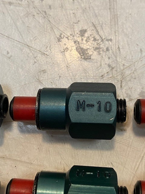 7 Quantity of M-10 1.25 Check Valves 44mm Long 19mm OD 9mm Thread (7 Quantity)