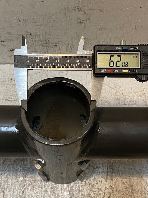 Bullhorn Light Pole Adapter Mounting Bracket 38-3/8" Wide 17-1/2" Tall 62mm Bore