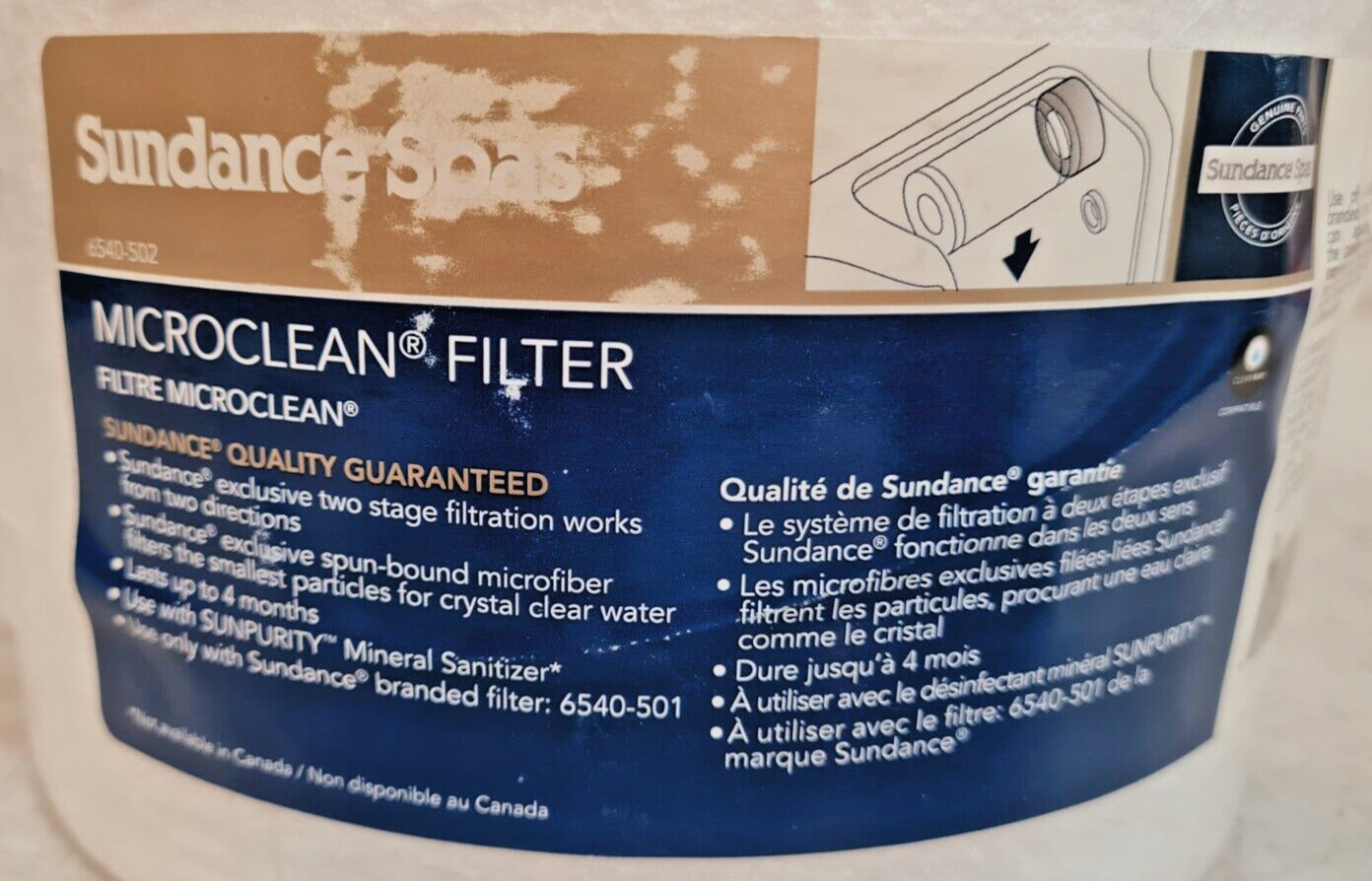 3 Quantity of Sundance Spas Microclean Filters 6540-502 (3 Qty)