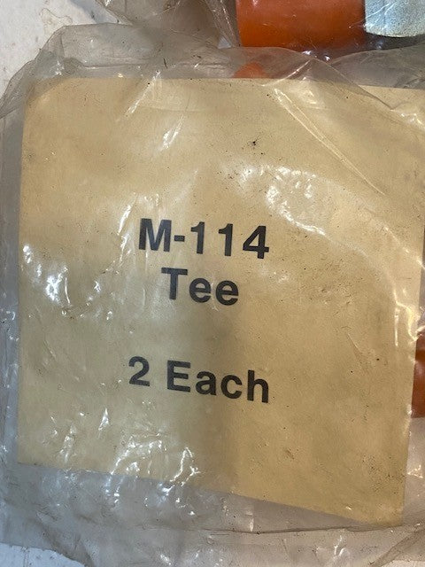 12 Quantity of M-114 Tees Hydraulic Tee Fittings 2 Male 1 Female Ends (12 Qty)