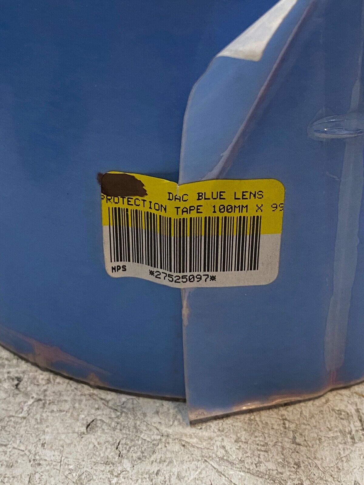 DAC Blue Lens Protection Tape 4" Thick | 7" Diameter on 3" Roll