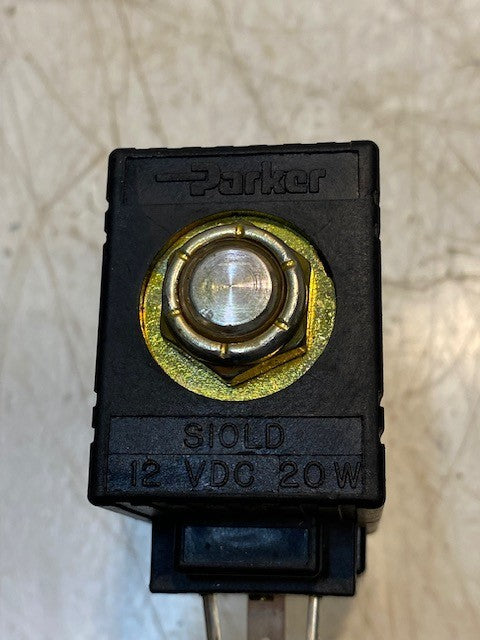 Parker B10-2-A8T Hydraulic Cartridge Valve Base & Solenoid Coil SIOLD 12VDC 20W