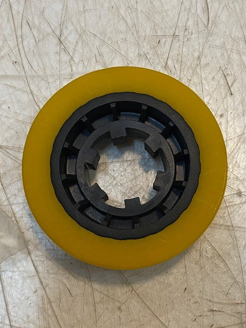 2 Quantity of Yellow Rubber Wheels 1347963 for Delta 36-865 Power Feeder (2 Qty)