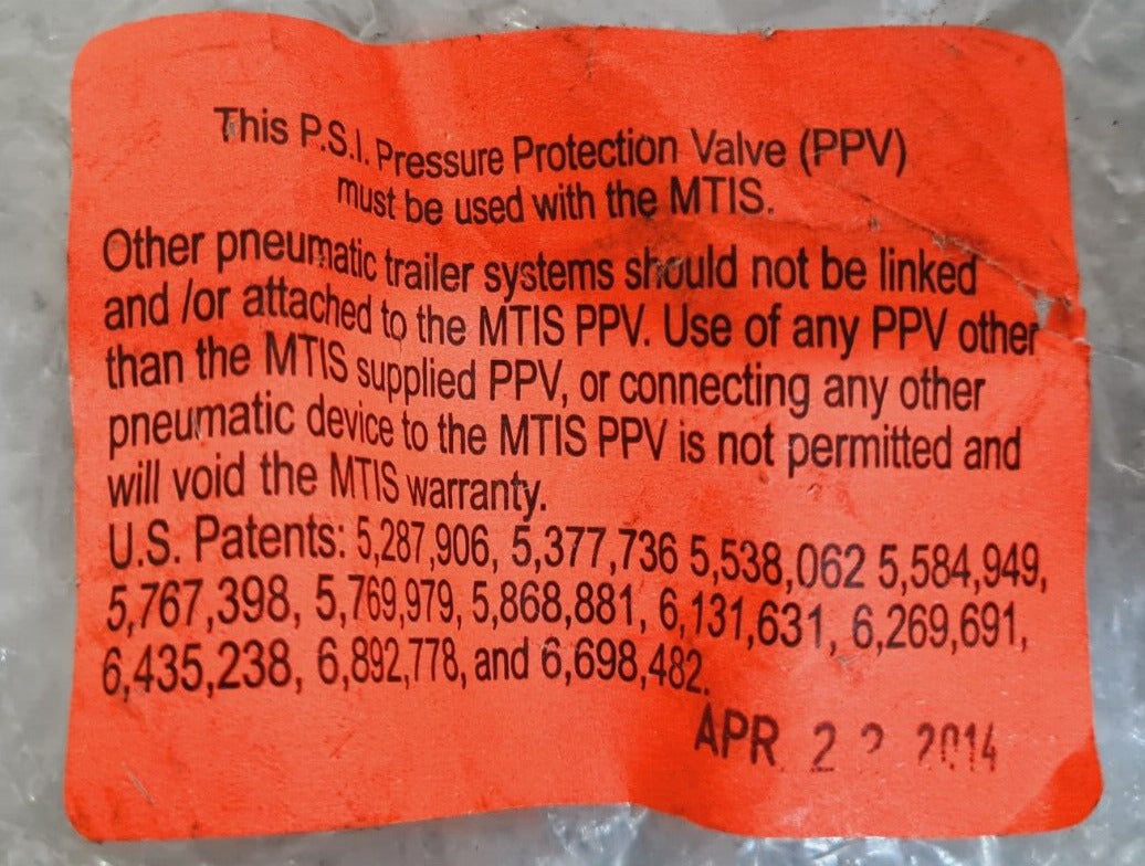 Meritor Pressure Protection Valve Assembly 3102501 | 31025-01