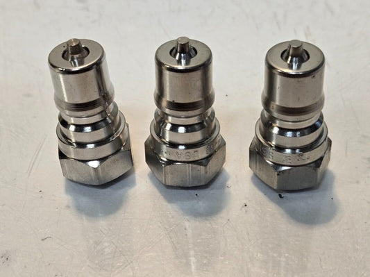 3 Quantity of SSH2-63 1/4" Hydraulic Quick Connect Fittings for Parker (3 Qty)