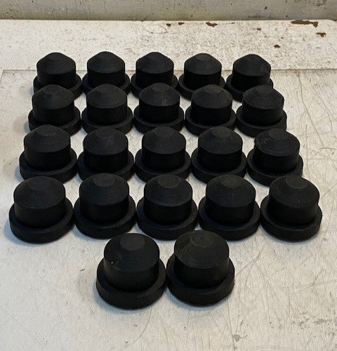 22 Qty of Rubber Grommet Hole Plugs 1-5/8" Tall 1-7/8" Dia 16mm Bore (22 Qty)