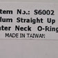 3 Quantity of Aluminum Straight Up Water Neck O-Rings S6002 (3 Qty)