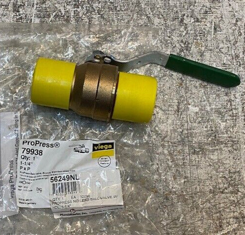 ProPress Viega 79938 1-1/4" Lead Free Bronze Ball Valve