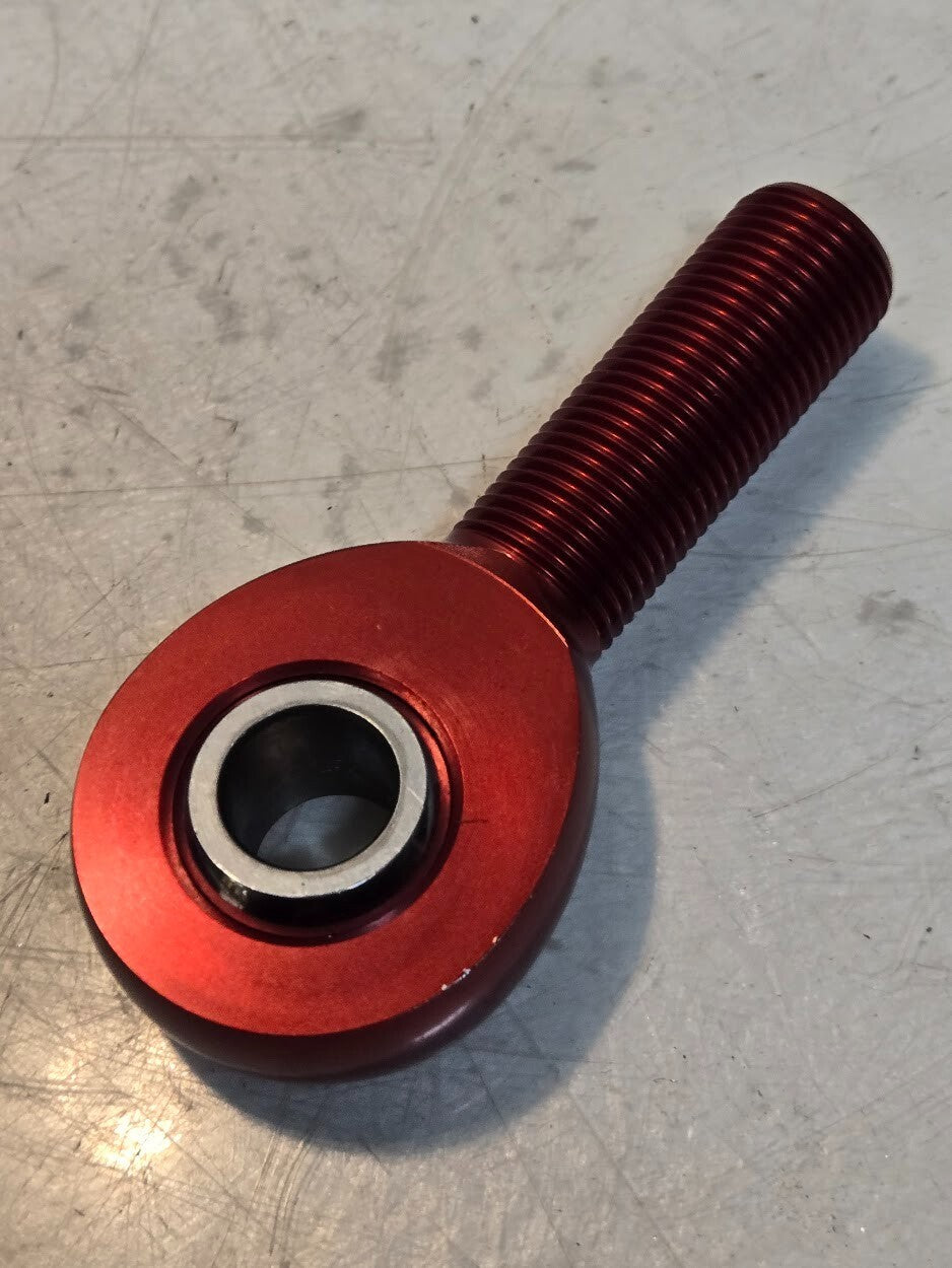6 Quantity of Red Anodized Aluminum Rod Ends 1/2" Bore 5/8" Thread (6 Qty)