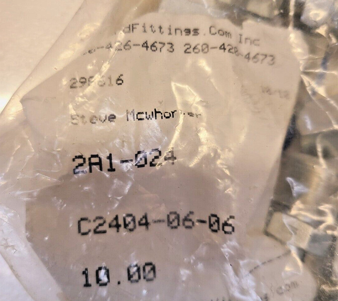 10 Qty Hose and Fittings Compression x Male Pipe Adapters C2404-06-06 (10 Qty)