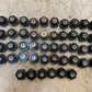 46 Quantity of Erico Black Insulators 5mm Bore 29mm OD 25mm Tall (46 Quantity)