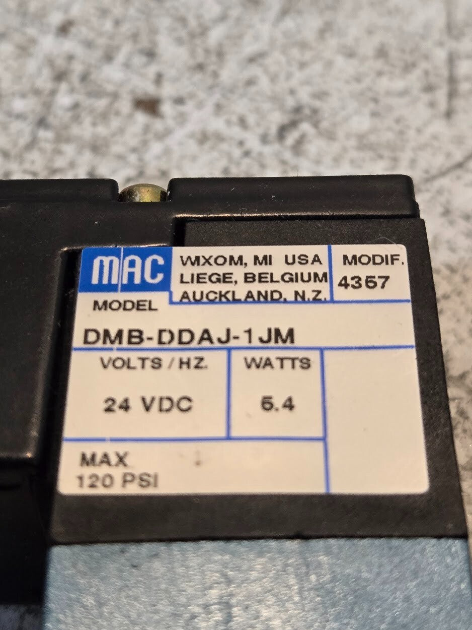 MAC Valves 411A-BOA-DM-DDAJ-1JM with Manifold Block and Solenoid DMB-DDAJ-1JM