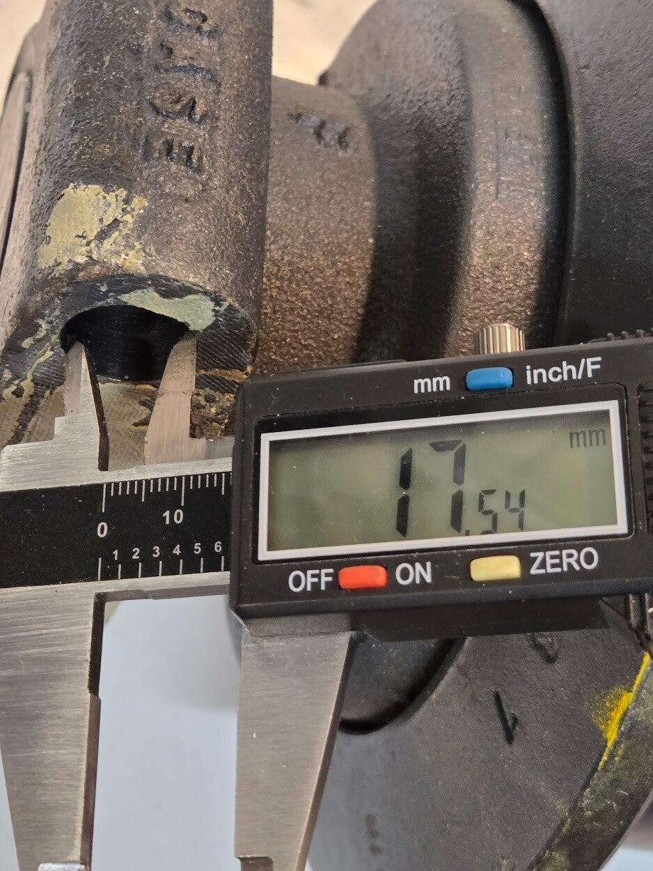 Case 91871 Track Roller L637 | 13" Long 7.5" Diameter | 17.5mm Mounting Holes