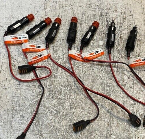 7 Quantity of 8A Cigarette Lighter Battery Charger Cables (7 Quantity)