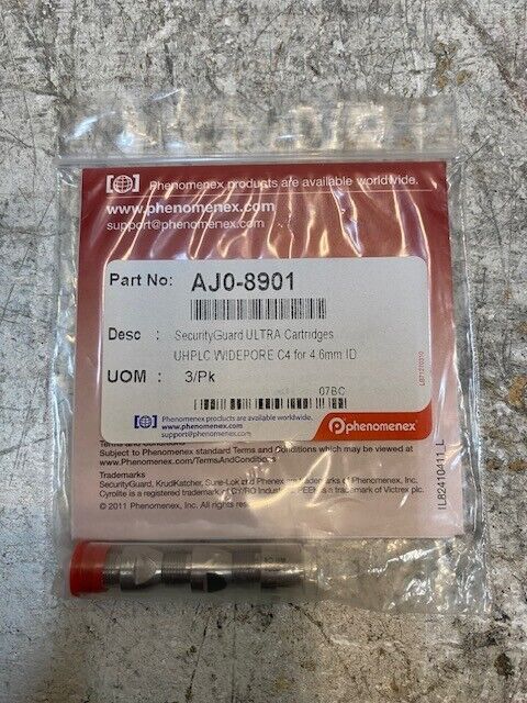 Phenomenex Security Guard Ultra Cartridges Pack of 3 UHPLC Widepore AJ0-8901