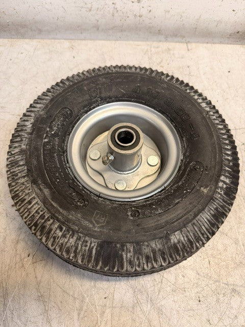 Two Count 10-Inch Air-Filled Utility Tires Sized At 4.10/3.50-4 For Wagons