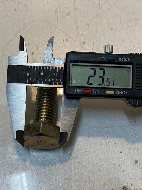 7 Qty of John Deere Hex Head Screws w/ washers 16mm Thread 47mm Long (7 Qty)