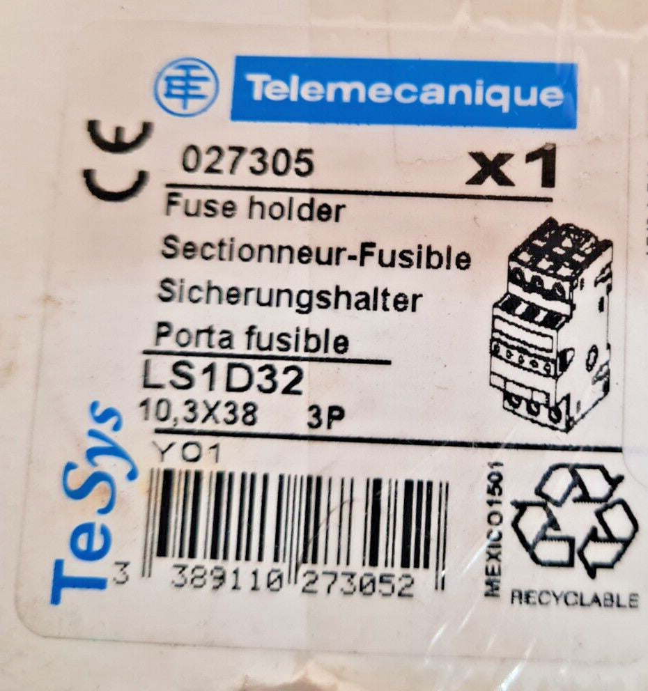 10 Quantity of Telemecanique Fuse Holders 027305 | LS1D32 (10 Qty)