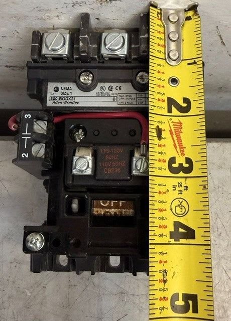 Allen-Bradley Magnetic Motor Contactor 500-BODX21 | Nemz Size 1 3-Pole Feed