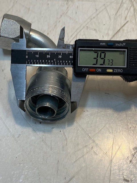 Eaton 12 90-Degree Hydraulic Hose Swivel Fitting 16mm ID 40mm OD 32mm Hex OD