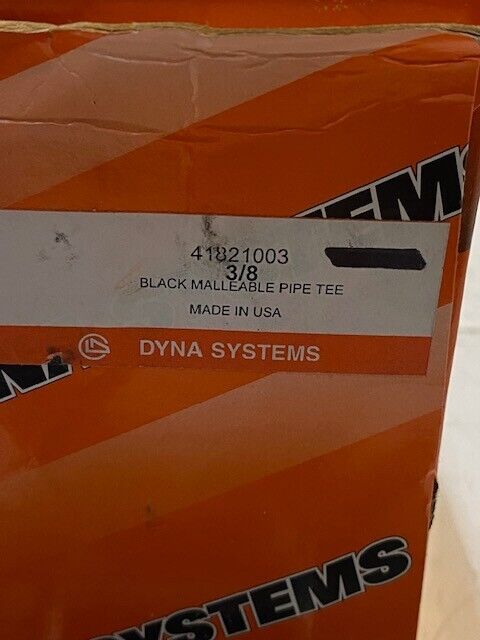 8 Quantity of Dyna Systems 41821003 Ward Black Malleable Pipe Tees 3/8" (8 Qty)