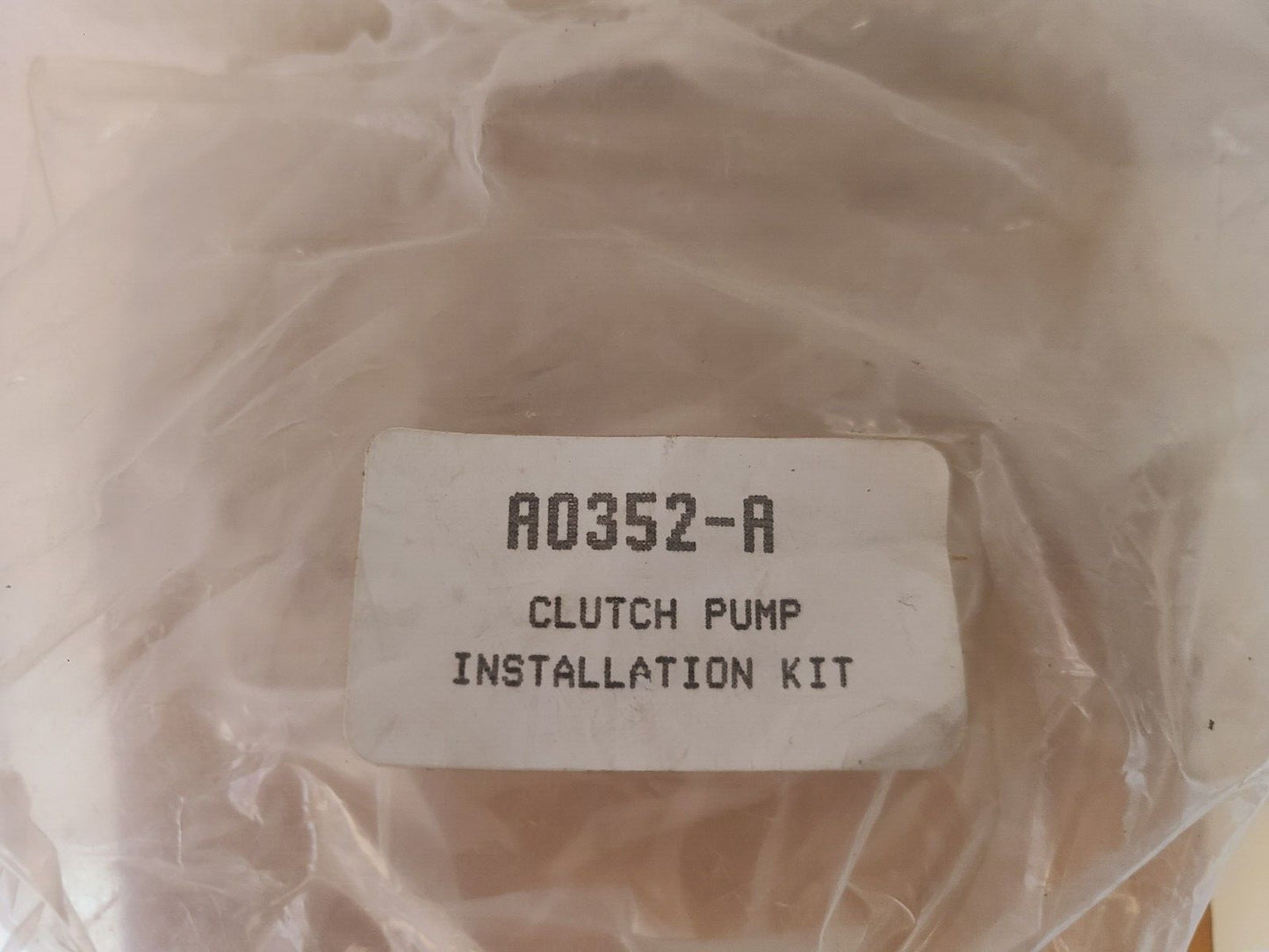 Clutch Pump Installation Kit A0352-A | 30M12021